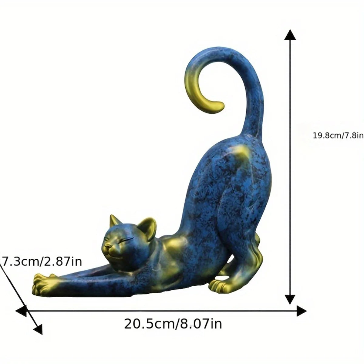 Whimsical Lazy Cat Statue