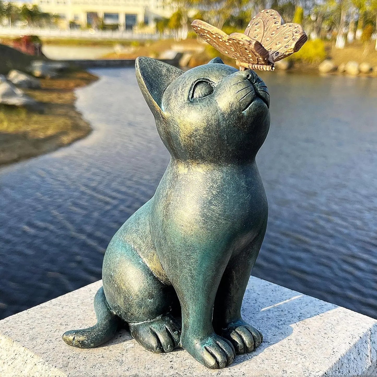 Pastoral Cat Statue