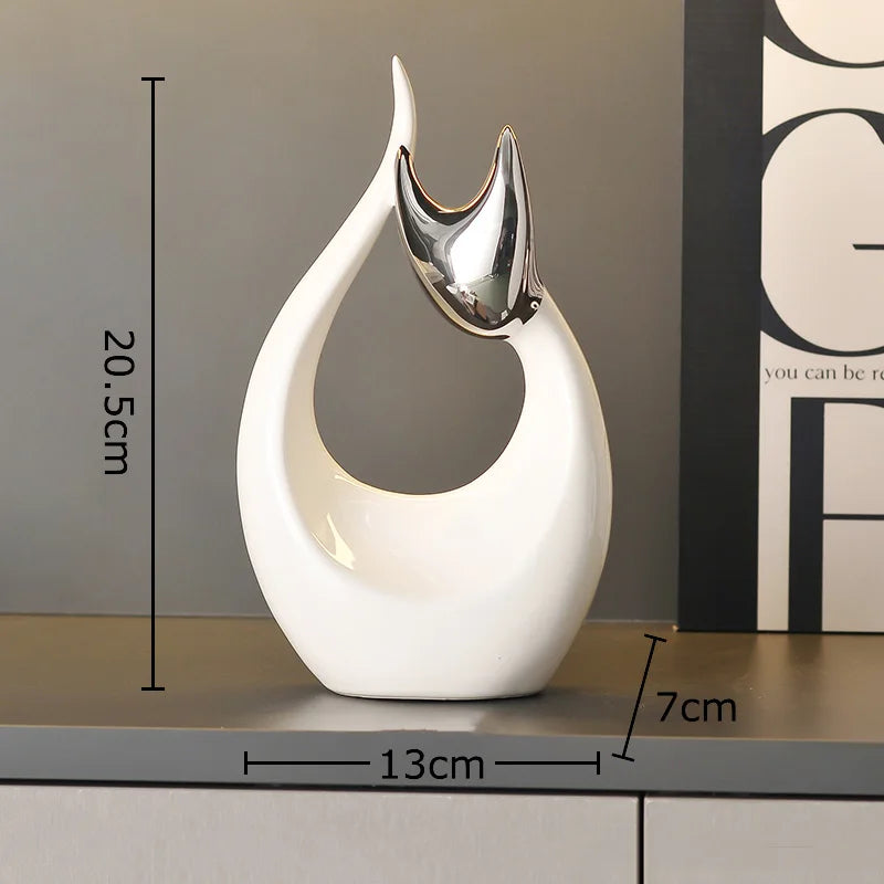 Aurora Ceramic Cat Statue