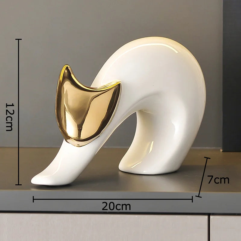 Aurora Ceramic Cat Statue