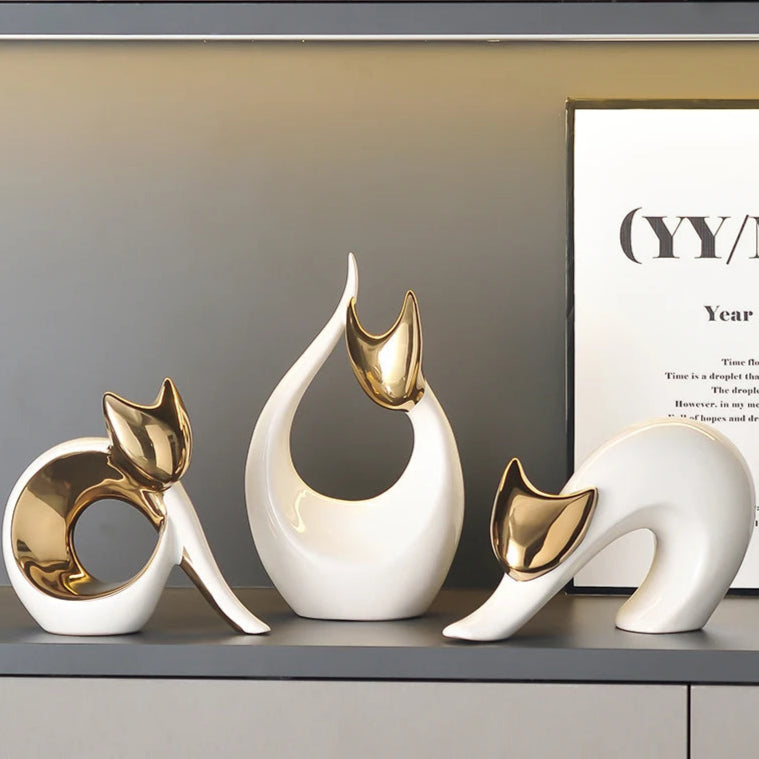 Aurora Ceramic Cat Statue